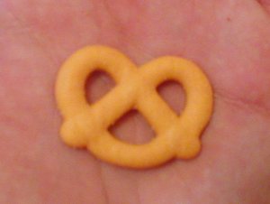 a cheese mini pretzel